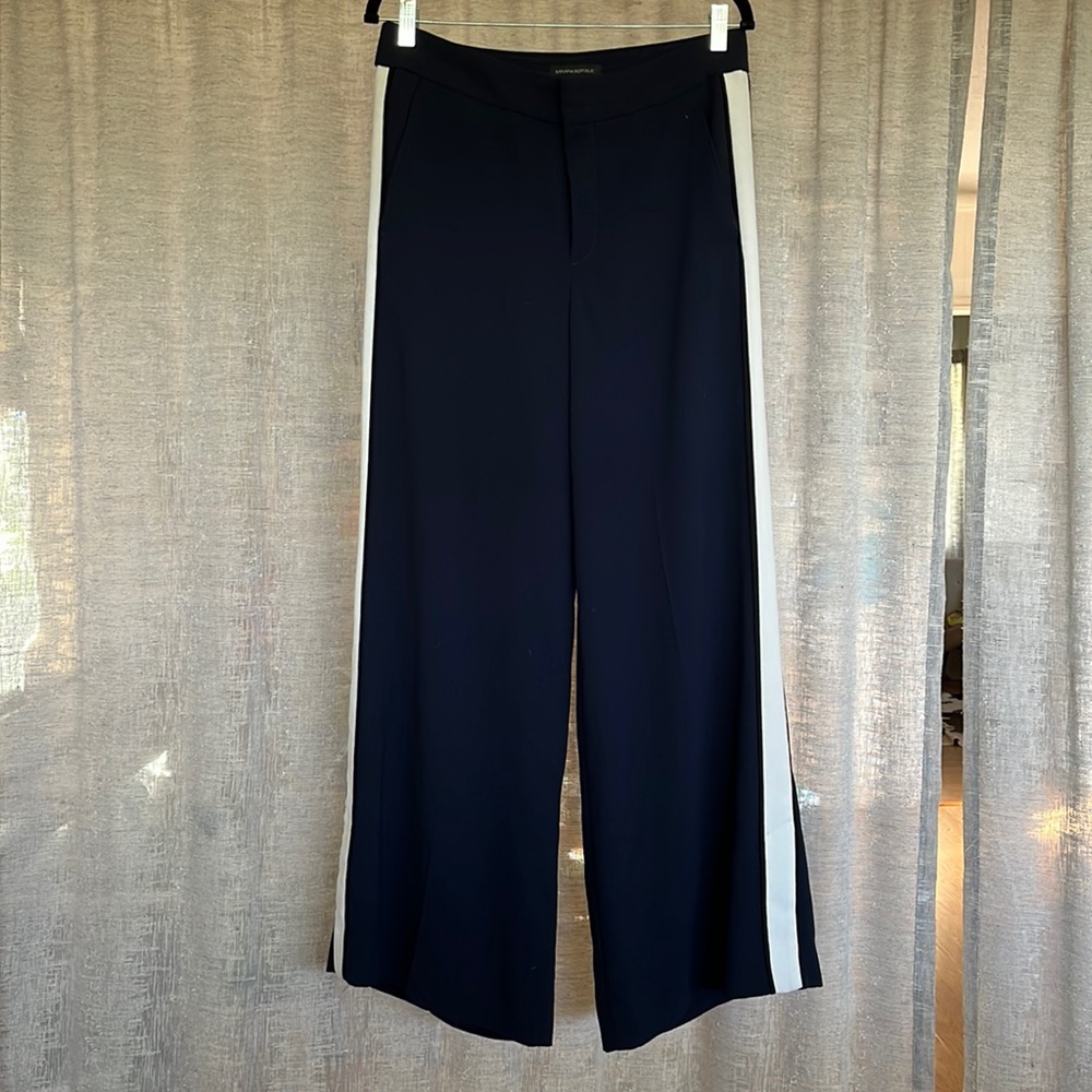 Banana Republic Navy Blue Wide Leg Pants